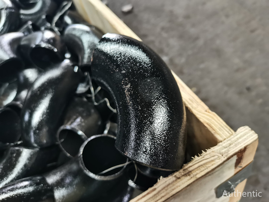 Round 90 Degree Angle Carbon Steel Elbow Fittings Menahan Tekanan Tinggi