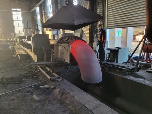 Round 90 Degree Angle Carbon Steel Elbow Fittings Menahan Tekanan Tinggi