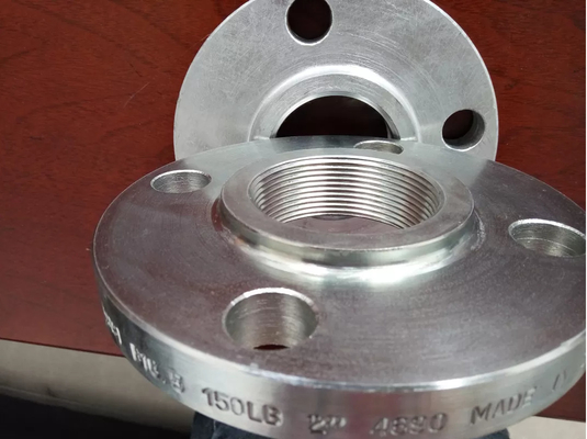 Flange Berulir Pipa 5 Inci 304 316 Stainless Steel Dipoles Permukaan