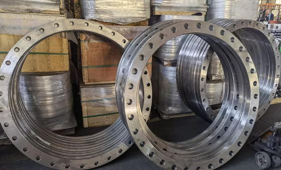 flensa baja karbon flensa leher las baja tahan karat Pn25 Pn63 En 1092 Flange Kerah Datar Dn100 Dn500 Dn1000 Ansi B16.5