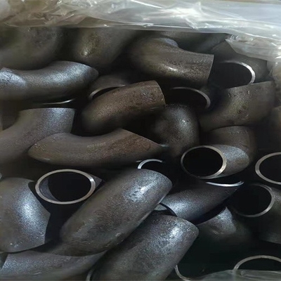 Baja Karbon ASME 90 Derajat Siku Pasir Diledakkan ASME B16.9 180 Derajat