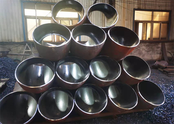 Pengelasan SGP Sch 80 90 Derajat Siku ASME Black Stainless Steel