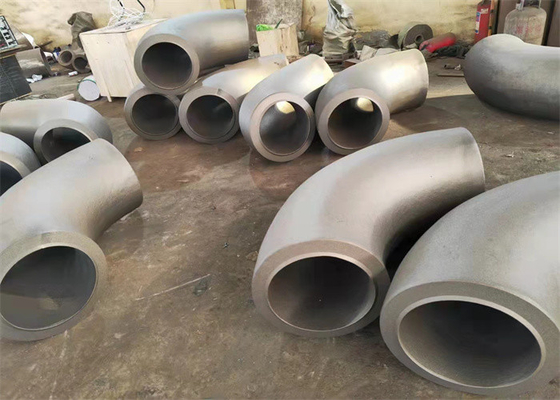 SUS304 Radius Panjang Siku Stainless Steel Butt Radius Pendek Dilas Mulus