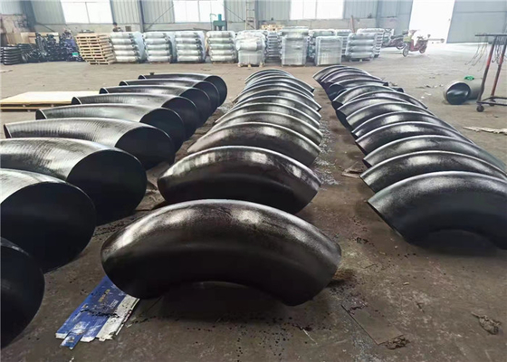Butt Welding Carbon Steel Elbow Sch80 Long Radius Elbow 1.5d Lukisan Hitam